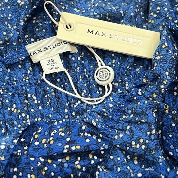 NWT Max Studio Floral Crepe Jumpsuit Sleeveless Surplice Smocked Waist Wide Leg - Picture 6 of 11